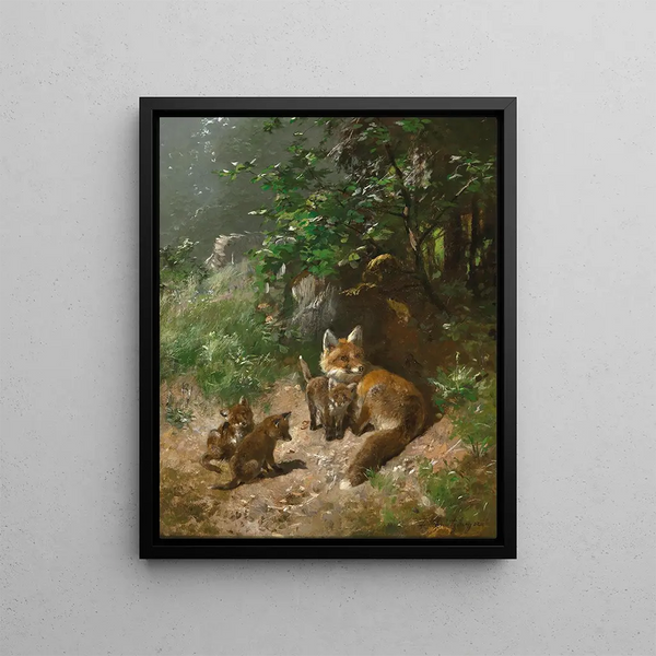 Josef Schmitzberger - A Vixen with Whelps.webp