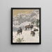 Gämse im Winter - Josef Schmitzberger — gerahmtes Bild an der Wand