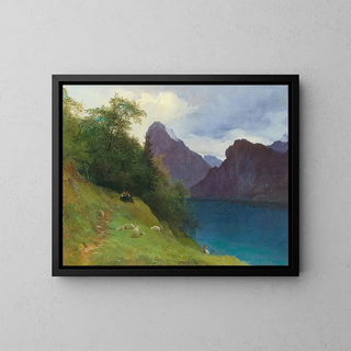 Josef Schwemminger - Partie zwischen Ebensee und Traunkirchen mit Blick auf den Traunstein.webp