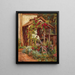 Ein rustiger Garten in Blumen - Josef Straka — gerahmtes Bild an der Wand