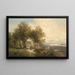 Flusslandschaft - Josef Thoma — gerahmtes Bild an der Wand