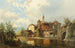 Wassermühle an einem Ufer in der Nähe einer Stadt - Josef Thoma — Ansicht des Kunstwerks