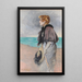 Junge Frau mit Hut - Josep Maria Tamburini i Dalmau — gerahmtes Bild an der Wand