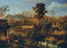Italienisches Landschaftsgemälde mit einem Bauern beim Pflügen, La Serpentara bei Olevano, Landschaft bei Paliano - Joseph Anton Koch — Ansicht des Kunstwerks