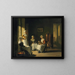 Ein Interieur mit Frauen, die Messing polieren - Joseph Bail — gerahmtes Bild an der Wand