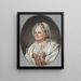 Portrait der Mutter des Künstlers - Joseph Ducreux — gerahmtes Bild an der Wand