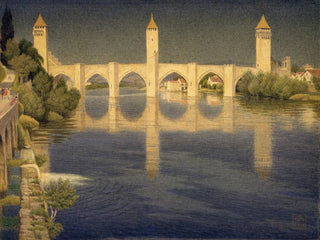 Pont Valentré, Cahors, Frankreich - Joseph Edward Southall — Ansicht des Kunstwerks