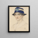 Portrait von Anna Elizabeth Southall geb. Baker - Joseph Edward Southall — gerahmtes Bild an der Wand