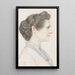 Portrait einer Dame in Profil - Joseph Edward Southall — gerahmtes Bild an der Wand