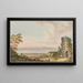 Ansicht des alten Avenches-Turms und des Murtensees - Joseph Emmanuel Curty — gerahmtes Bild an der Wand