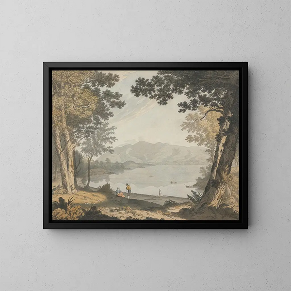 Ansicht von Skiddaw und dem Derwentwater - Joseph Farington — gerahmtes Bild an der Wand