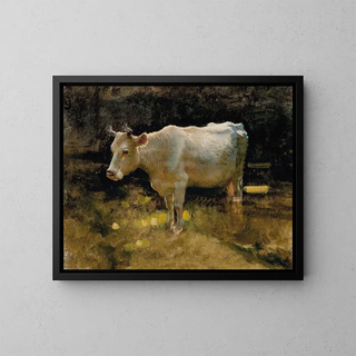 Joseph Farquharson - Study of a cow in a meadow.webp