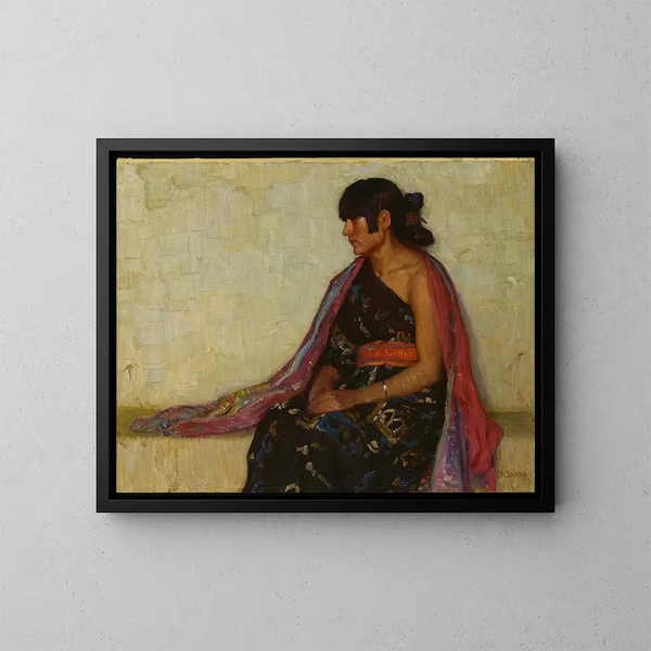 Robe hopi ancienne crucifiée - Joseph Henry Sharp — gerahmtes Bild an der Wand