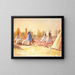 Das blaue Tipi - Joseph Henry Sharp — gerahmtes Bild an der Wand