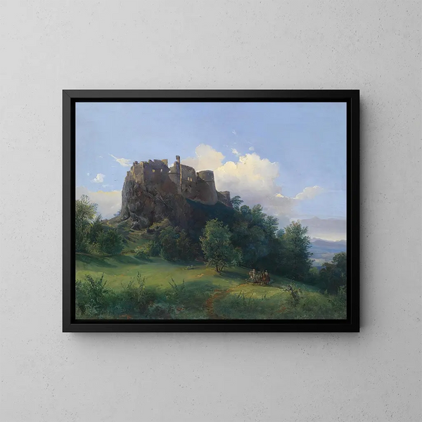 Château de Paulenstein - Joseph Holzer — gerahmtes Bild an der Wand