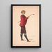 Junge beim Golf 8 - Joseph Hoover — gerahmtes Bild an der Wand