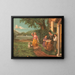Mère et enfants lisant la Bible - Joseph Hoover — gerahmtes Bild an der Wand