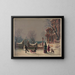 Die erste Schneefall - Joseph Hoover — gerahmtes Bild an der Wand