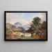 Landschaft mit walisischen Bergen - Joseph Horlor — gerahmtes Bild an der Wand