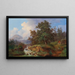 Landschaft mit Bergwanderern - Joseph Jonas — gerahmtes Bild an der Wand