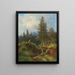 Landschaft mit Waldbach und dekorativen Figuren - Joseph Jonas — gerahmtes Bild an der Wand
