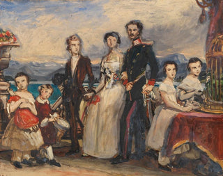 Joseph Karl Stieler - Studie zu dem Gemlde Die Geschwister der Kaiserin Elisabeth von sterreich.webp