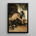 Die Kartenspieler - Joseph Knilling — gerahmtes Bild an der Wand