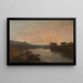 Château de Harlech depuis le ferry de Tygwyn, crépuscule d'une soirée d'été - Joseph Mallord William Turner — gerahmtes Bild an der Wand