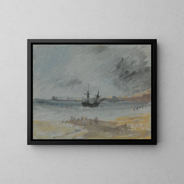 Schiffsunglück in Brighton - Joseph Mallord William Turner — gerahmtes Bild an der Wand