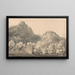 Kaskade von Lodore, Cumberland - Joseph Mallord William Turner — gerahmtes Bild an der Wand