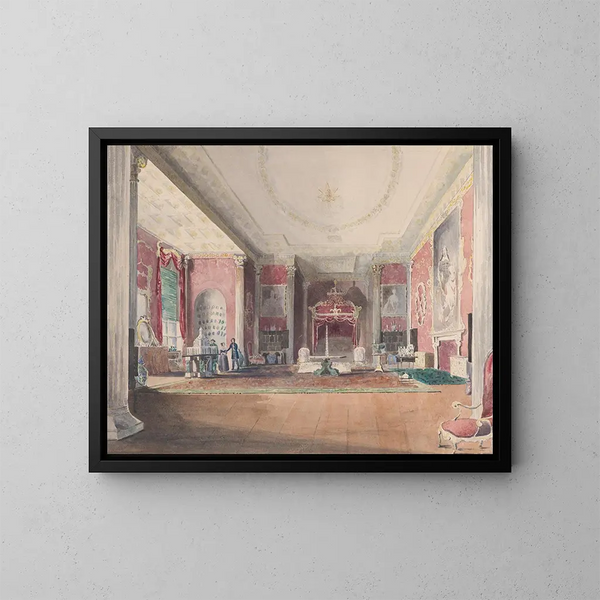 Die Schlafzimmer des Stowe State, Buckinghamshire - Joseph Nash — gerahmtes Bild an der Wand