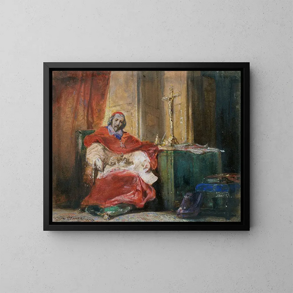 Kardinal Richelieu - Joseph Nicolas Robert-Fleury — gerahmtes Bild an der Wand