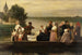 Ein Leichenbegängnis, das den Fluss Lys in Afsnee durchquert - Joseph Pauwels — Ansicht des Kunstwerks
