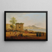 Der Golf von Neapel mit Szenen des Volkslebens - Joseph Rebell — gerahmtes Bild an der Wand