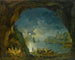 Nachthimmel mit Himmelskörpern in einer mediterranen Höhle - Joseph Rebell — Ansicht des Kunstwerks