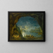 Nachthimmel mit Himmelskörpern in einer mediterranen Höhle - Joseph Rebell — gerahmtes Bild an der Wand