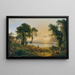 Sonnenuntergang über den Phlégréischen Feldern in Richtung der Inseln Procida und Ischia Sonnenuntergang über den Champs Élysées in Richtung der Insel Ischia - Joseph Rebell — gerahmtes Bild an der Wand
