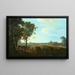 Napoleonische Kriegs-Szene, der Beginn der Brückenkopf bei Lobau - Joseph Rebell — gerahmtes Bild an der Wand