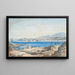 Ansicht der Flotte vor Anker vor der Küste von Korfu aufgenommen von der Insel Vido - Joseph Schranz — gerahmtes Bild an der Wand