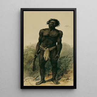 Joseph Selleny - Eingeborener mit Bumerang aus Woolongong Wollongong Australien.webp