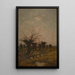 Sonnenuntergang in der Campine - Joseph Théodore Coosemans — gerahmtes Bild an der Wand