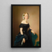 Portrait einer Dame mit Rosen in den Haaren - Joseph Weidner — gerahmtes Bild an der Wand