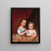 Portrait von zwei Kindern der Familie Clemens Bachofen von Echt - Joseph Weidner — gerahmtes Bild an der Wand