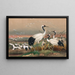 Die Mandchurische Kranich - Joseph Wolf — gerahmtes Bild an der Wand