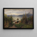 Garten der Blumen und Fischer auf der Fraueninsel - Joseph Wopfner — gerahmtes Bild an der Wand