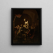 Akademie im Licht der Lampen - Joseph Wright de Derby — gerahmtes Bild an der Wand