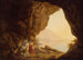 Höhle am Meerufer im Königreich Neapel mit Banditen bei Sonnenuntergang - Joseph Wright de Derby — Ansicht des Kunstwerks