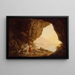 Höhle am Meerufer im Königreich Neapel mit Banditen bei Sonnenuntergang - Joseph Wright de Derby — gerahmtes Bild an der Wand