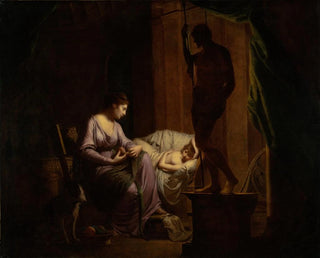Joseph Wright of Derby - Penelope Unraveling Her Web.webp