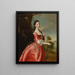 Portrait von Miss Ann Carver vor einer Landschaft - Joseph Wright de Derby — gerahmtes Bild an der Wand